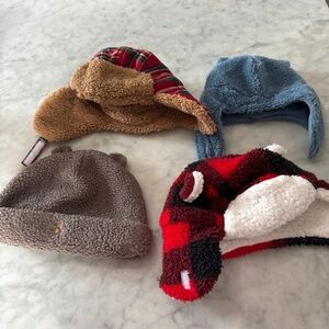 Set of winter hats